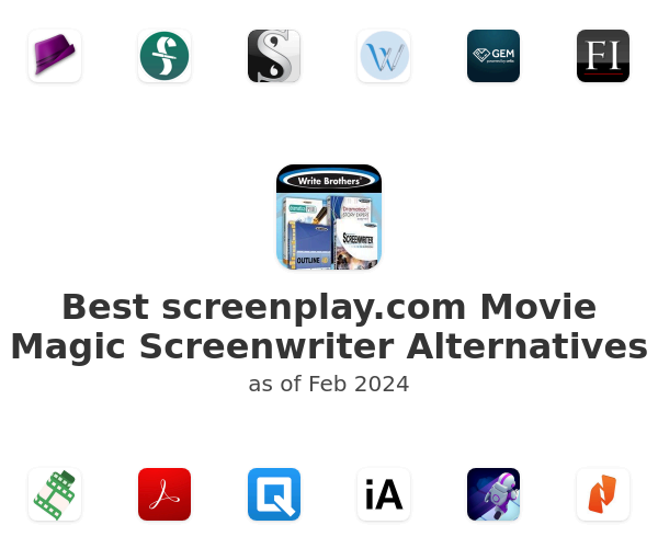 Best screenplay.com Movie Magic Screenwriter Alternatives