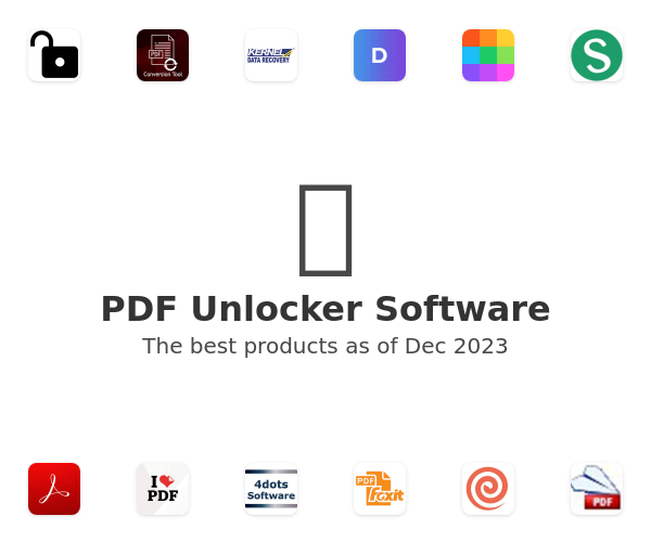 The best PDF Unlocker products