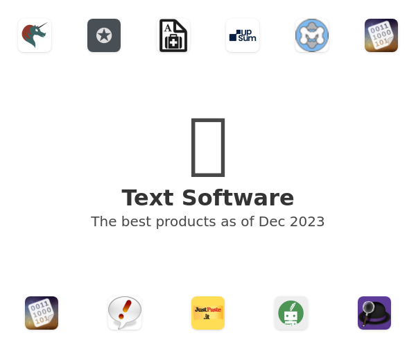 The best Text products