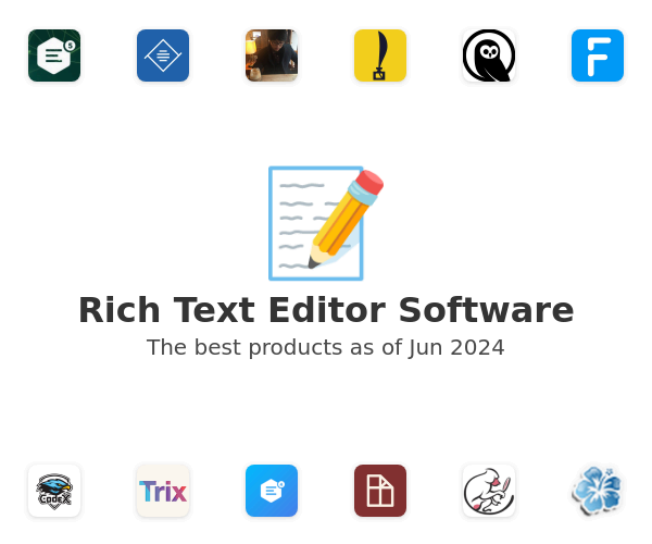 The best Rich Text Editor products