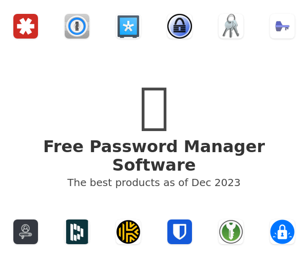 The best Free Password Manager products