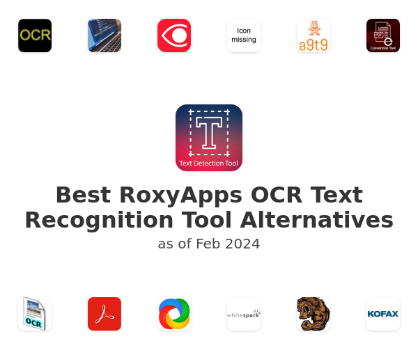 Best RoxyApps OCR Text Recognition Tool Alternatives