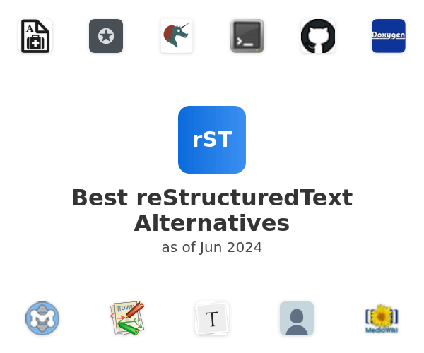 Best reStructuredText Alternatives