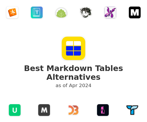 Best Markdown Tables Alternatives