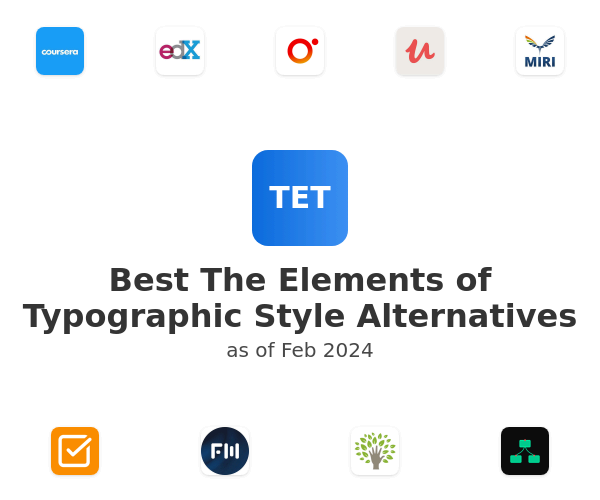 Best The Elements of Typographic Style Alternatives
