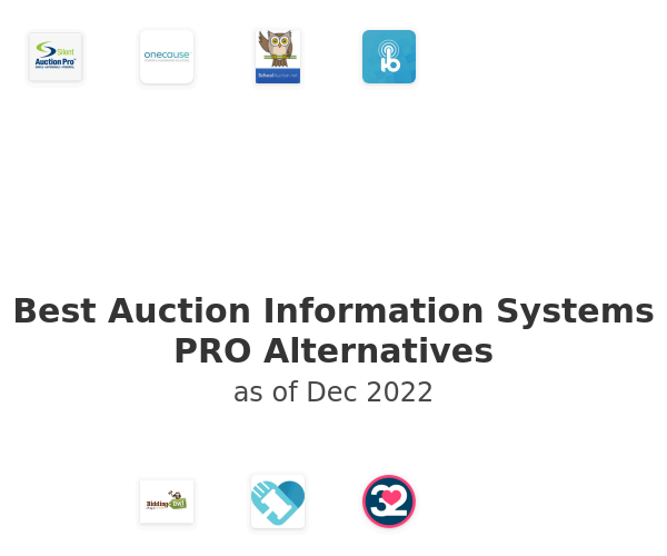 Best Auction Information Systems PRO Alternatives