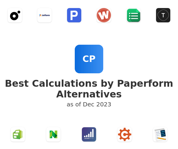 Best Calculations by Paperform Alternatives