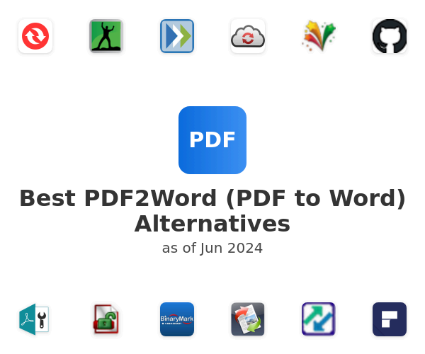 Best PDF2Word (PDF to Word) Alternatives