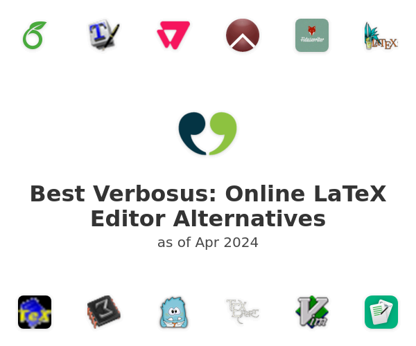 Best Verbosus: Online LaTeX Editor Alternatives