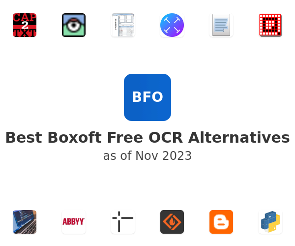 Best Boxoft Free OCR Alternatives
