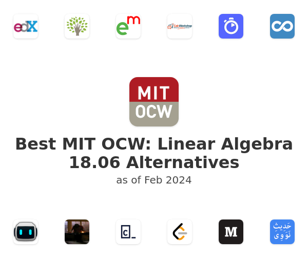 Best MIT OCW: Linear Algebra 18.06 Alternatives