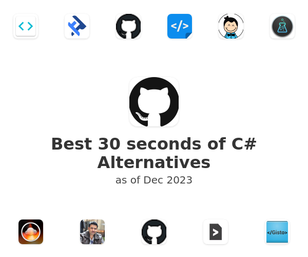 Best 30 seconds of C# Alternatives