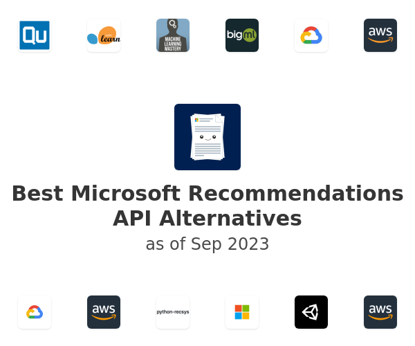 Best Microsoft Recommendations API Alternatives
