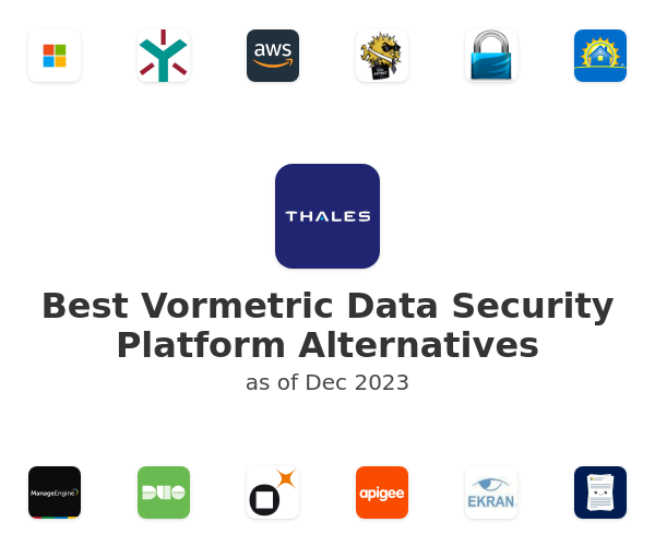 Best Vormetric Data Security Platform Alternatives