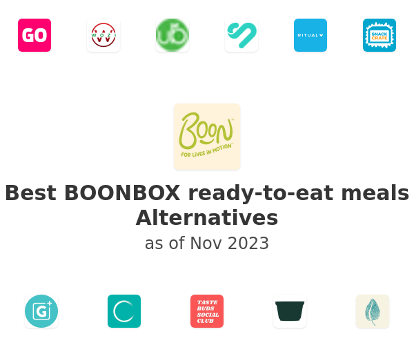 Best BOONBOX ready-to-eat meals Alternatives