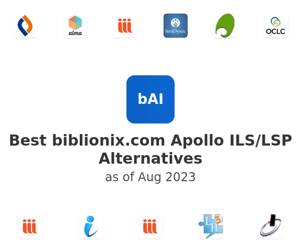 Best biblionix.com Apollo ILS/LSP Alternatives
