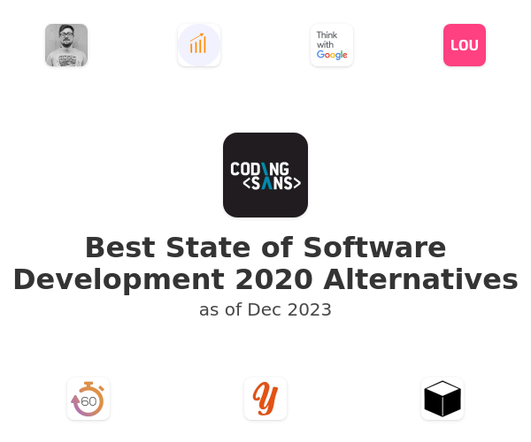Best State of Software Development 2020 Alternatives