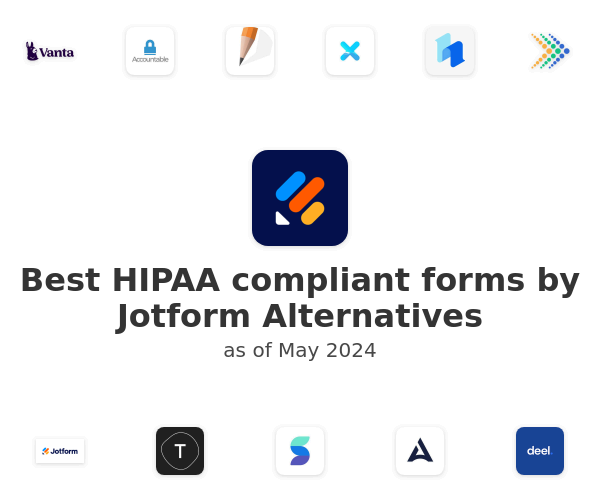 Best HIPAA compliant forms by Jotform Alternatives