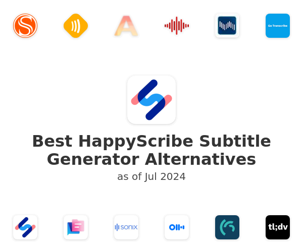 Best HappyScribe Subtitle Generator Alternatives
