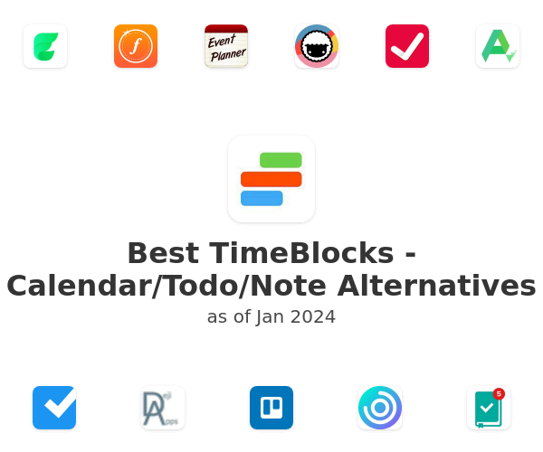 Best TimeBlocks -Calendar/Todo/Note Alternatives