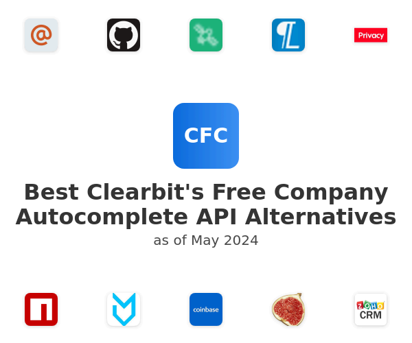 Best Clearbit's Free Company Autocomplete API Alternatives