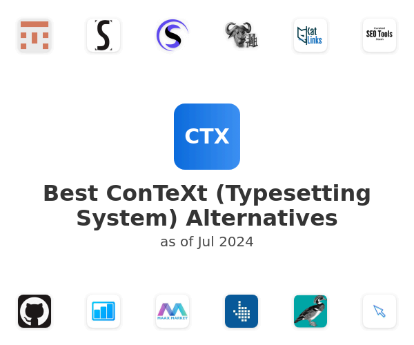 Best ConTeXt (Typesetting System) Alternatives