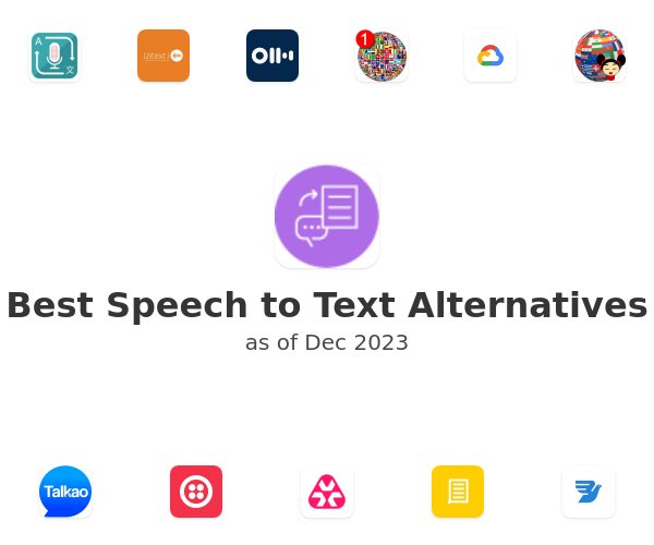 Best Speech to Text Alternatives