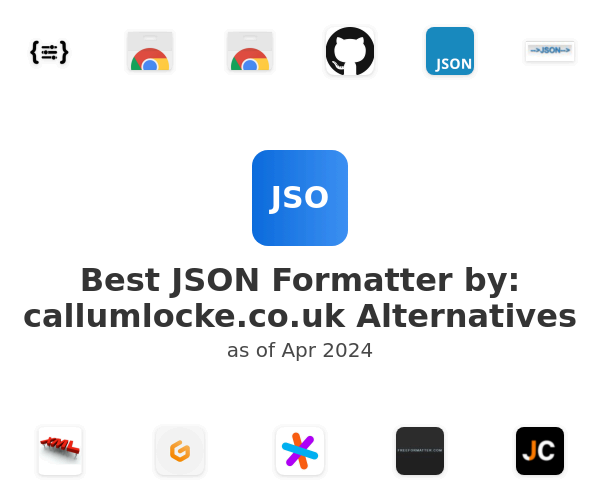 Best JSON Formatter by: callumlocke.co.uk Alternatives