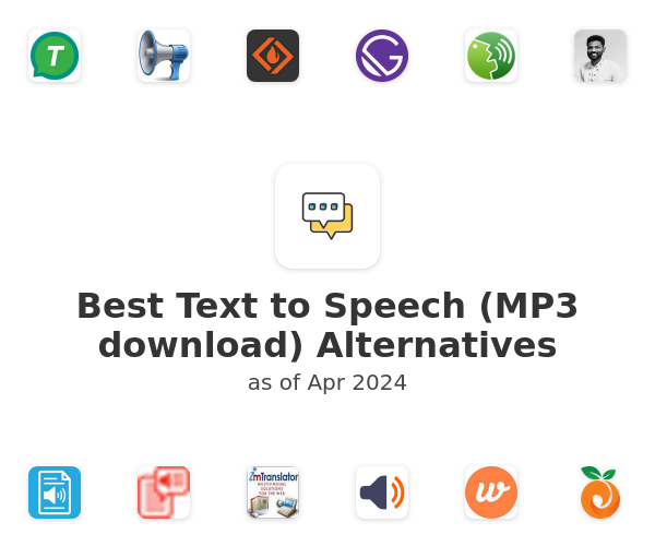 Best Text to Speech (MP3 download) Alternatives