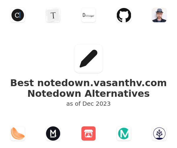 Best notedown.vasanthv.com Notedown Alternatives