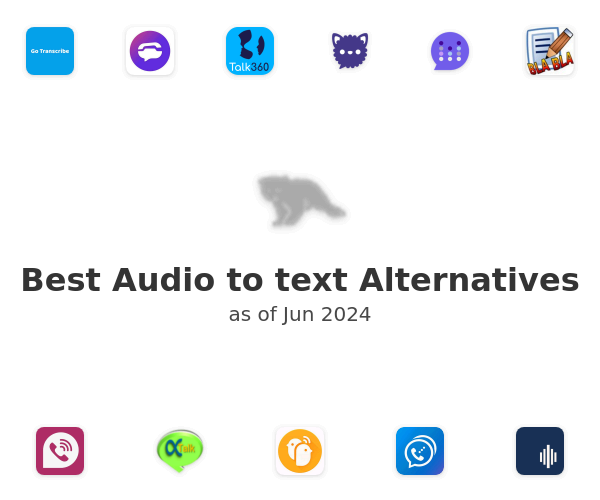 Best Audio to text Alternatives