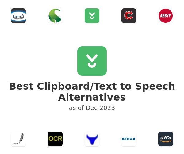 Best Clipboard/Text to Speech Alternatives