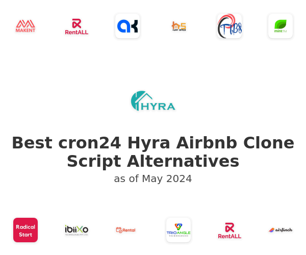 Best cron24 Hyra Airbnb Clone Script Alternatives