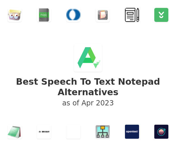 Best Speech To Text Notepad Alternatives