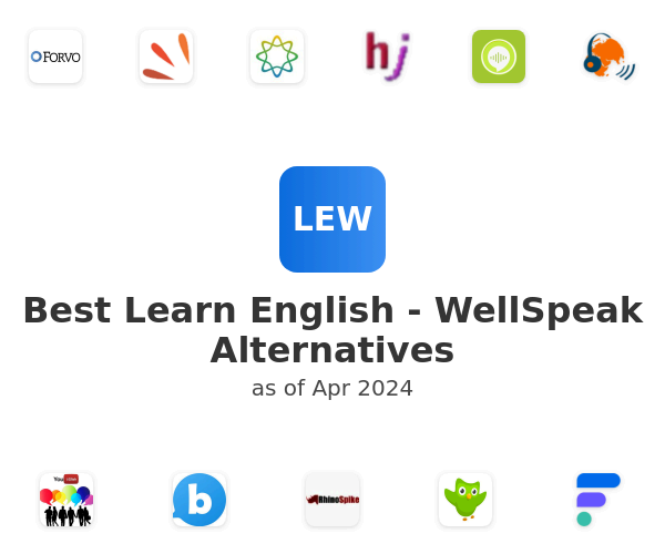 Best Learn English - WellSpeak Alternatives
