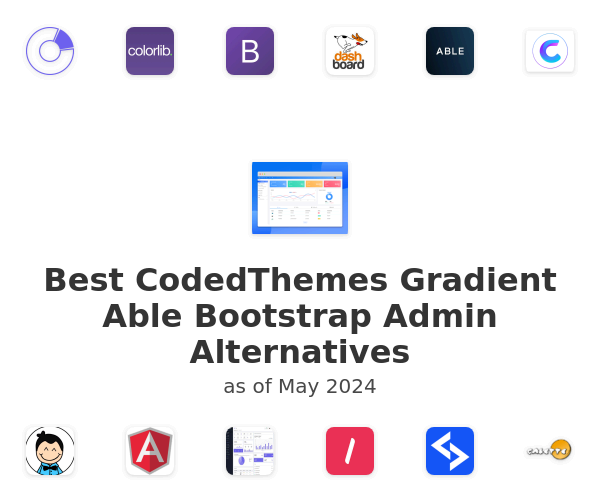 Best CodedThemes Gradient Able Bootstrap Admin Alternatives