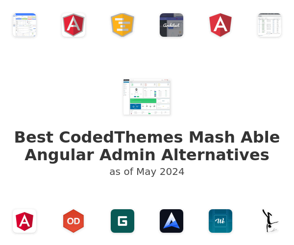 Best CodedThemes Mash Able Angular Admin Alternatives