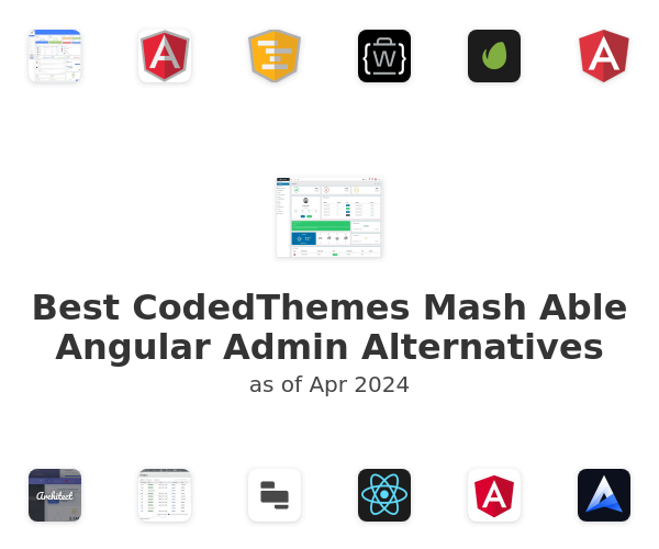 Best CodedThemes Mash Able Angular Admin Alternatives