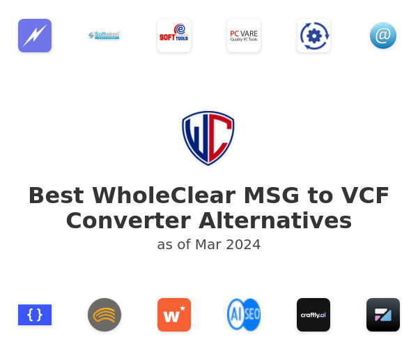 Best WholeClear MSG to VCF Converter Alternatives
