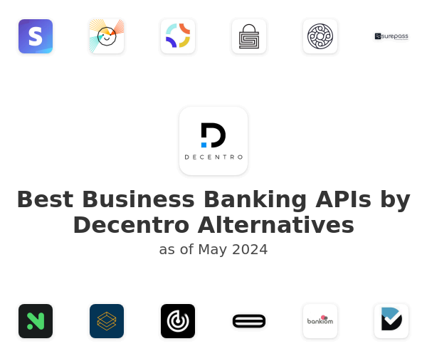 Best Business Banking APIs by Decentro Alternatives
