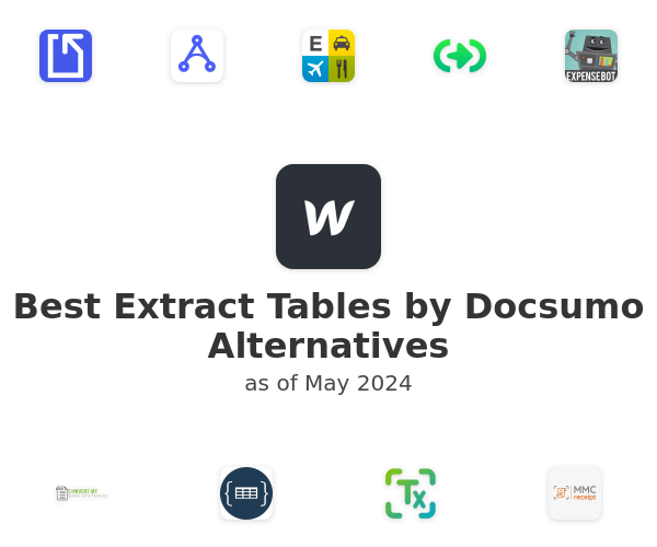 Best Extract Tables by Docsumo Alternatives