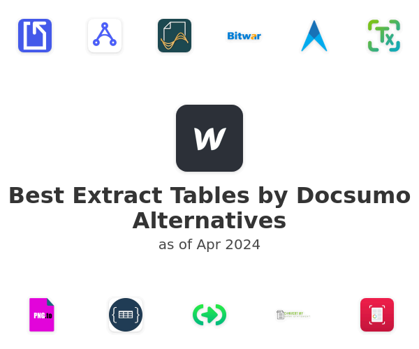Best Extract Tables by Docsumo Alternatives