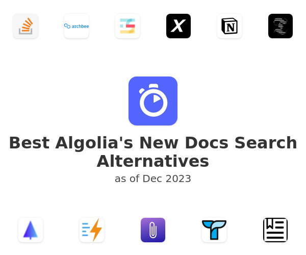 Best Algolia's New Docs Search Alternatives