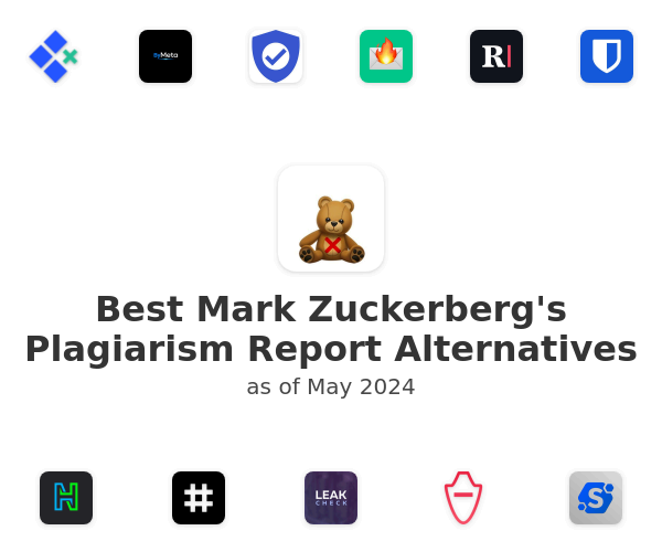 Best Mark Zuckerberg's Plagiarism Report Alternatives