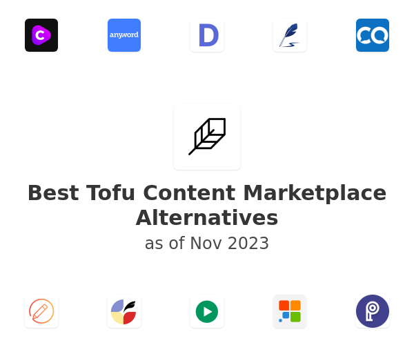 Best Tofu Content Marketplace Alternatives