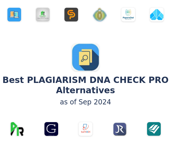 Best PLAGIARISM DNA CHECK PRO Alternatives