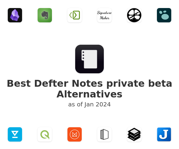 Best Defter Notes private beta Alternatives