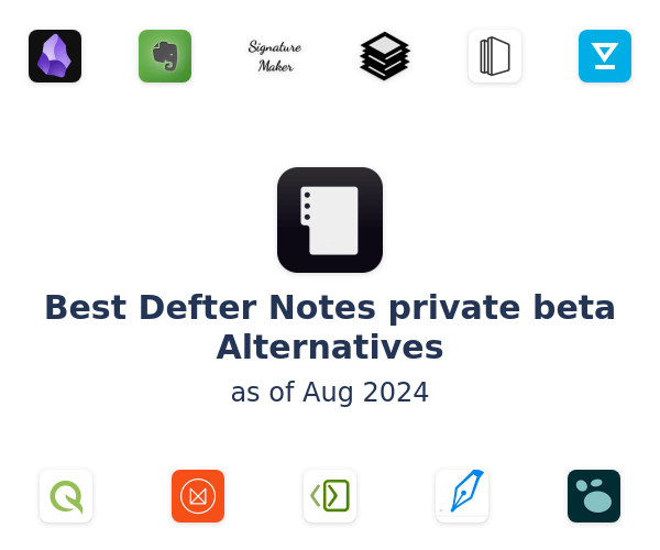 Best Defter Notes private beta Alternatives