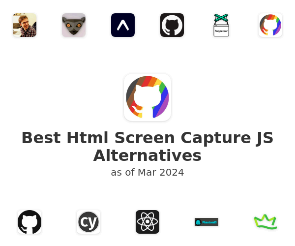 Best Html Screen Capture JS Alternatives