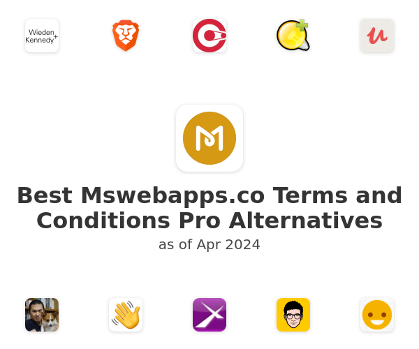 Best Mswebapps.co Terms and Conditions Pro Alternatives
